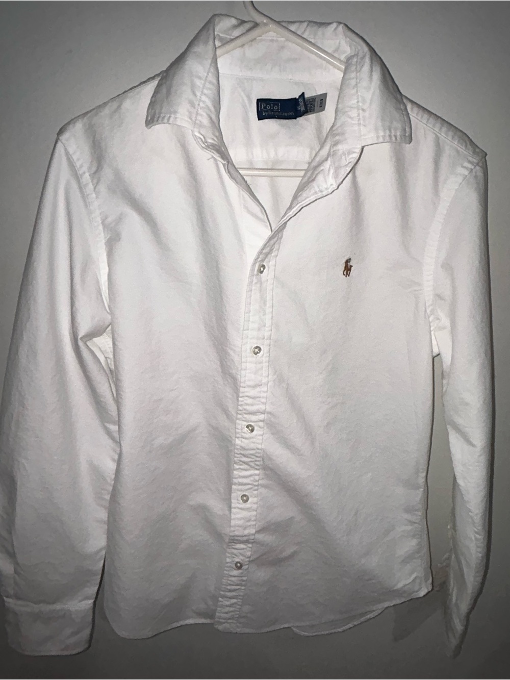 Ralph Lauren Slim Fit White Classic Oxford Button-Down Shirt sz 10